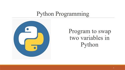 Python Program To Swap Two Variables YouTube
