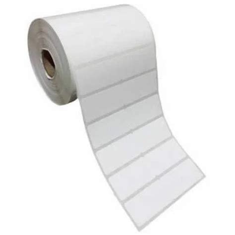 White Paper Plain Label Stickers For Fmcg Labeling Size 50x25 At Rs
