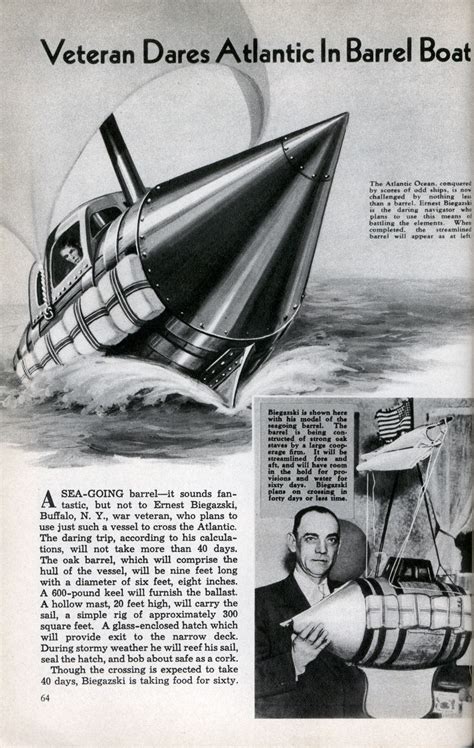 This is a 8'x20' modular pontoon boat i designed, made from 12 pvc watermain pipe. Veteran Dares Atlantic In Barrel Boat | Modern Mechanix