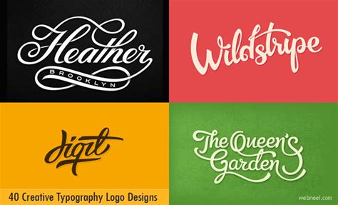 Daily Inspiration 40 Creative Typography Logo Design Inspiration For