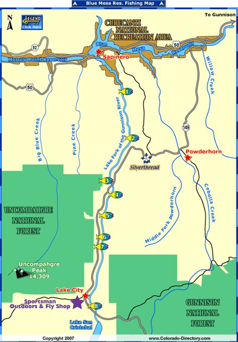 Lake City Fishing Map Colorado Vacation Directory