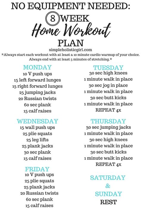 With zero equipment and in only 30 minutes, i will sweat, motivate & hold you accountable unlike ever before. 8 Week Home Workout Plan