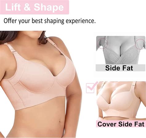 Buy Fashion Deep Cup Bra Hides Back Fat Full Back Coverage Bra Bra With Shapewear Incorporated
