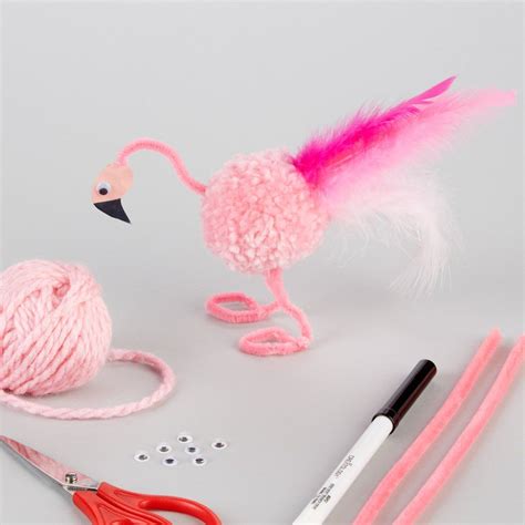 Make This Cute Flamingo Project Using A Pom Pom Chenille Stems And