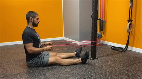 Demo Seated Resistance Band Low Row Youtube