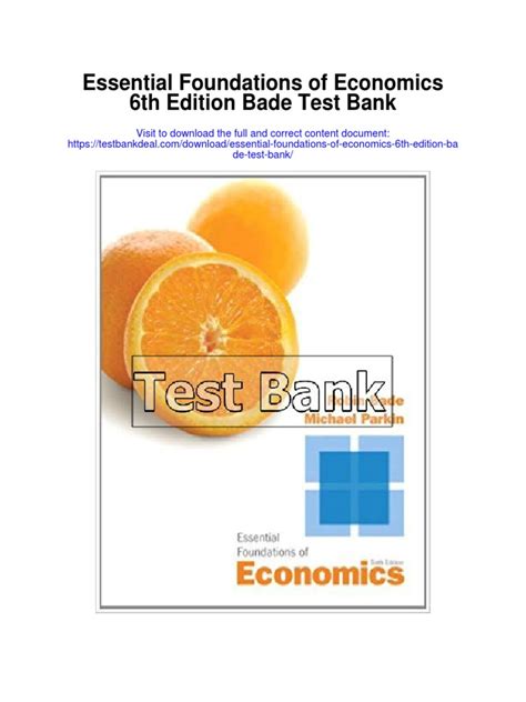 Essential Foundations Of Economics 6th Edition Bade Test Bank Pdf