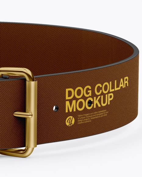 Download Linen Dog Collar Mockup - Front View (High-Angle Shot) in Object Mockups on Yellow Images Object ...