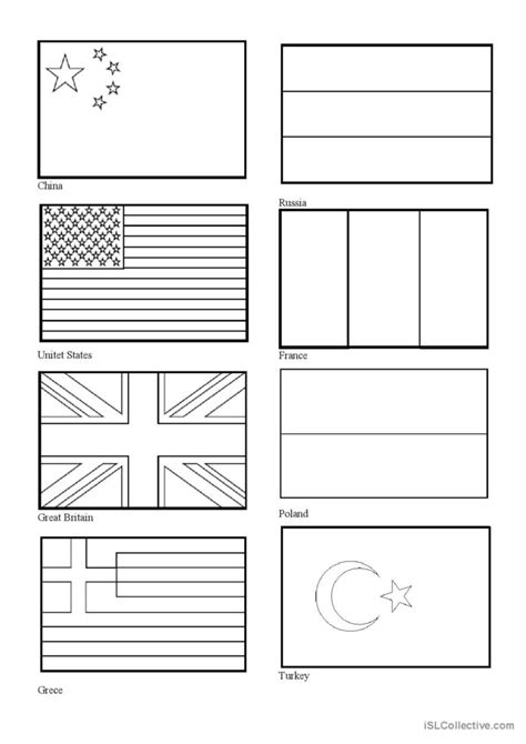 Flags Of Countries Vocabular English Esl Worksheets Pdf Doc