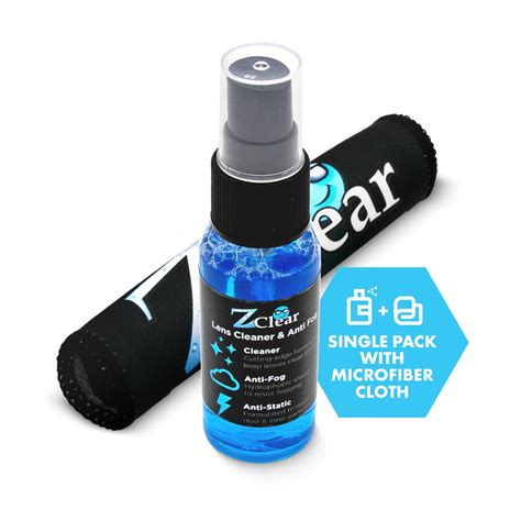 Lens Cleaner & anti fog Optics: 1oz Spray & Microfiber | Safe on All