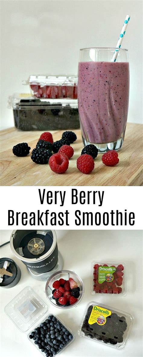 Weight Watchers Berry Breakfast Smoothie Recipe Breakfast Smoothie Recipes Berry Breakfast