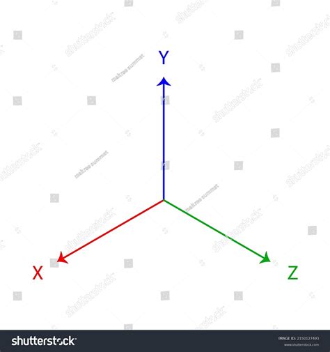 colored x y z axis lines stock vector royalty free 2150127493 shutterstock