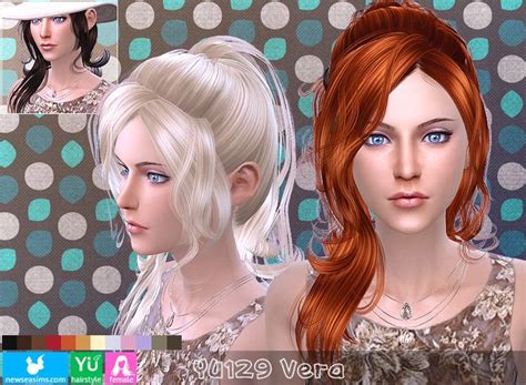 Newsea Yu 129 Vera Hair Sims 4 Hairs Sims 4 Sims Sims Hair