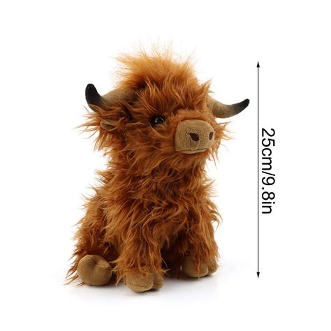 Hoe Sale 25cm Living Nature Brown Highland Cow With Mooing Sound