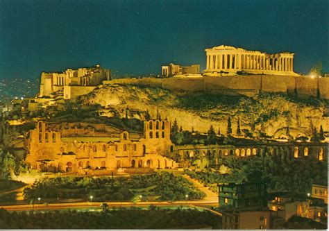 Akropolis By Night Athens On