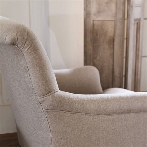 Finley Armchair Natural Linen By Rowen Wren Notonthehighstreet Com