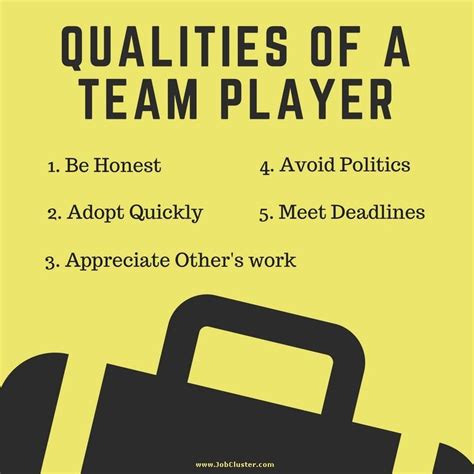 5 Best Qualities Of A Team Player Team Player Career Advice Leadership