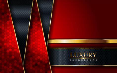 Premium Vector Luxury Red Gold And Black Combination Background