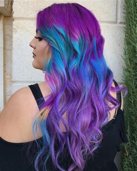 30 Stunning Blue And Purple Hair Staying Glam And Trendy Hair Color Purple Hair Color