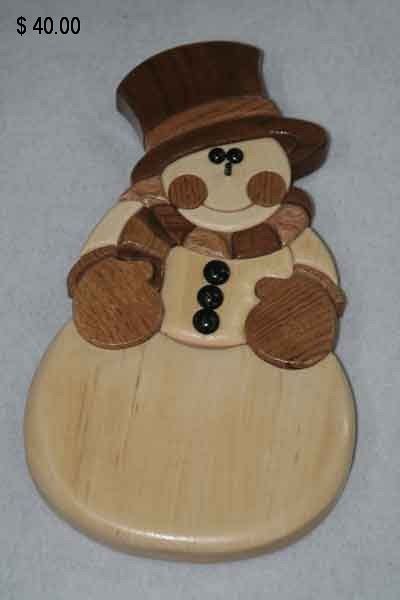 Intarsia Snowman Cut By Hand On A Scroll Saw And Sanded To Flickr