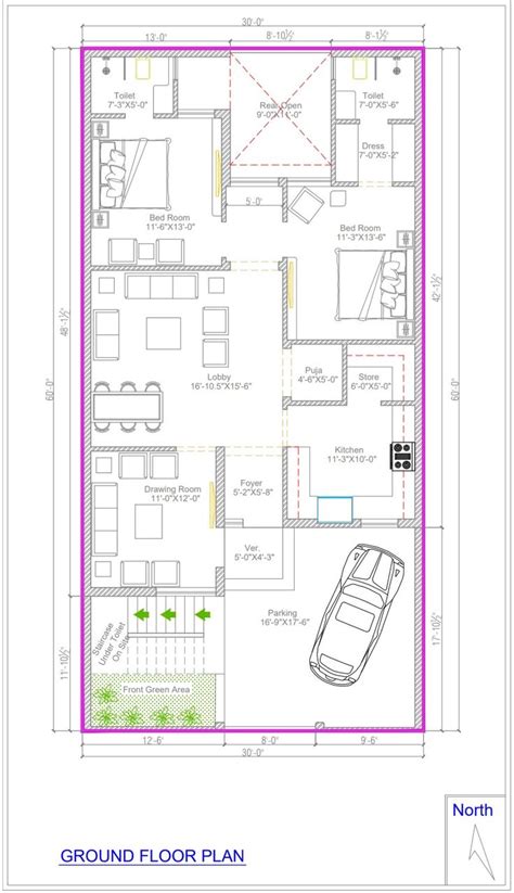 Check spelling or type a new query. 30*60 floor planning 3BHK house | Indian house plans ...