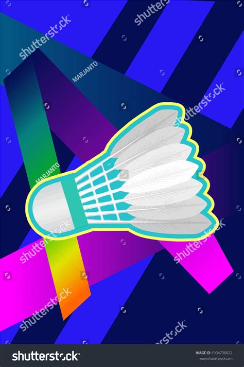 Elegant Badminton Logo Design Elegant Color Stock Vector Royalty Free