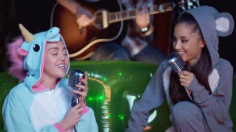 Miley Cyrus And Ariana Grande Dont Dream Its Over Collaboration Video Youtube