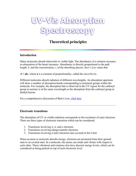 Theoretical Principles Introduction