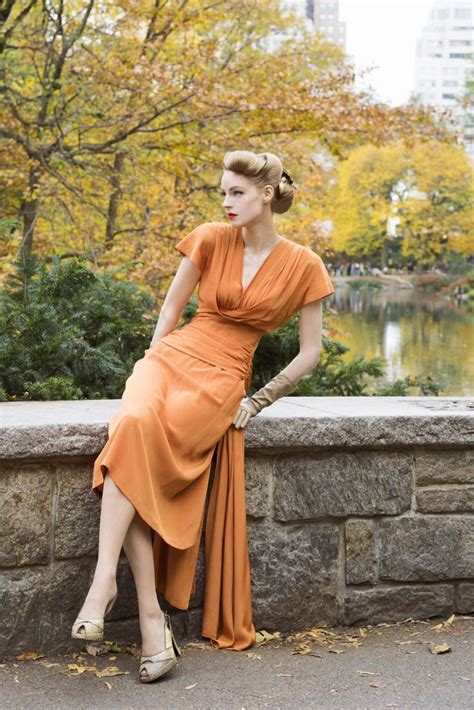Paper Mothball Vintage Vintage 1940s Dress Pinup Fashion Fall Autumn