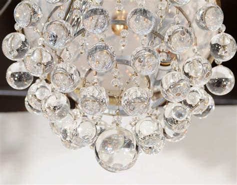 1940s Hollywood Light Fixture With Crystal Ball Drop Details At 1stdibs