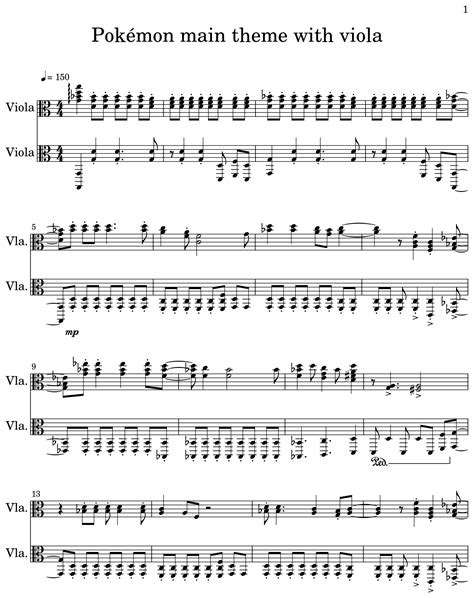 Pokémon Main Theme With Viola Sheet Music For Viola