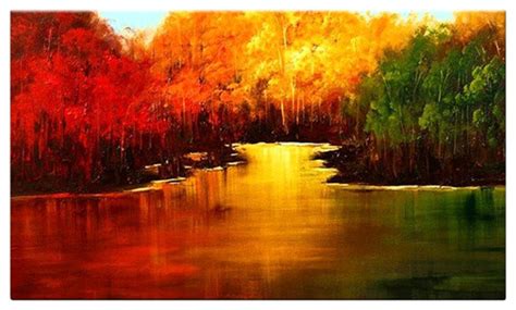Oil Painting Abstract Landscape Color Forest