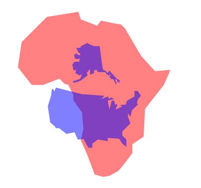 The united states has political, economic and cultural ties with the independent african countries. How much larger is Africa in size than the US? - Quora
