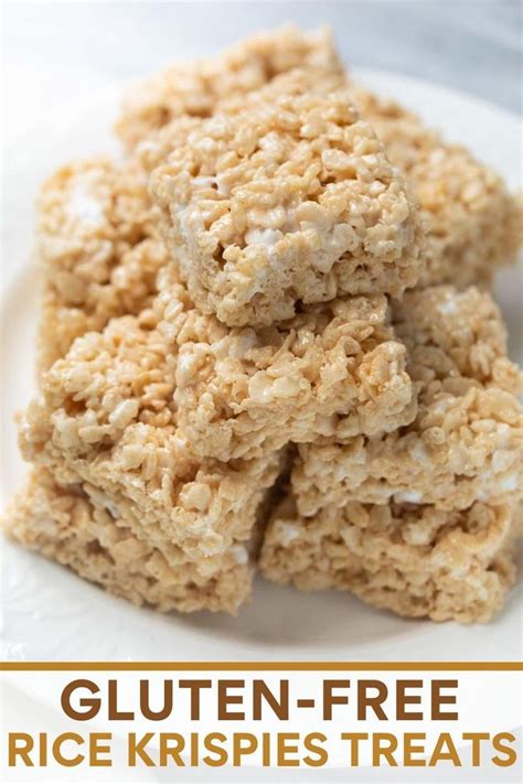Made with gluten free rice cereal but can be · healthy rice crispy treats are a no bake crunchy sweet treat that is gluten free and dairy free. Gluten Free Rice Krispies Treats | Recipe in 2020 | Rice ...