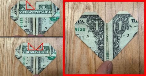 Easy Step By Step Dollar Bill Origami Heart