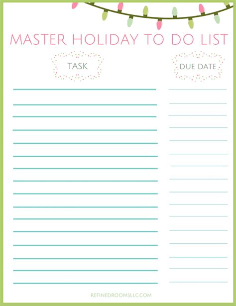 Your Holiday Planning Primer Free Holiday Planning Printables