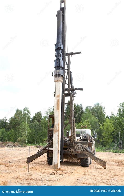 Pile Driver Industrial Scale Piledriver Diesel Impact Hammer Hammers Piles When Building The