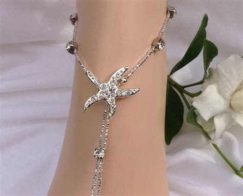 Silver Starfish Barefoot Sandals Bridal Foot Jewelry Etsy