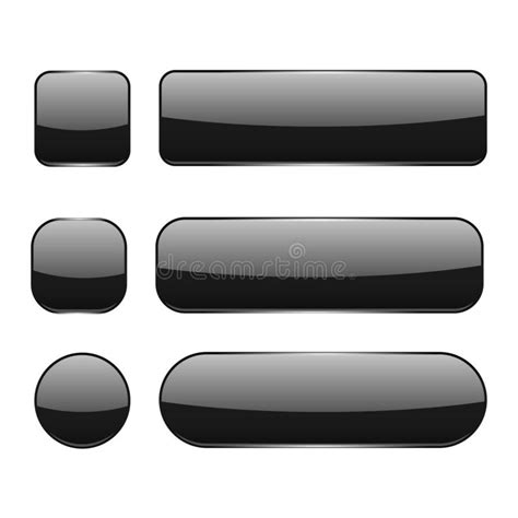 Set Web Shiny Glass Buttons Vector Stock Illustration Illustration