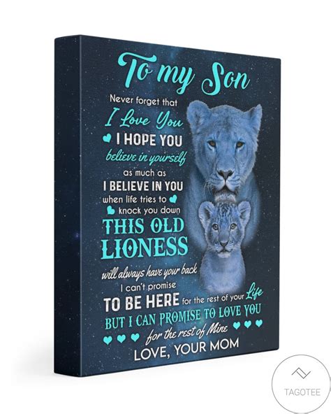 To My Son I Believe In You Lion Canvas Tagotee