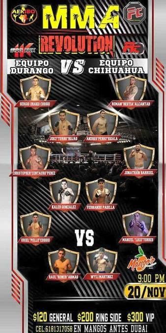 Uriel Cossio Vs Manuel Torres Mma Revolution Mma Bout Tapology