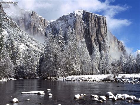 Nature El Capitan In Winter Yosemite National Park