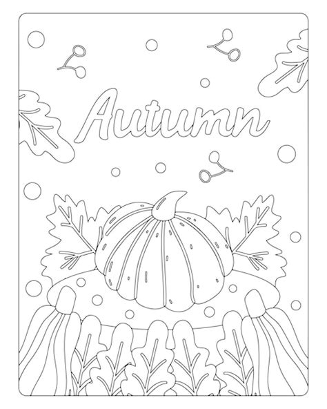 Premium Vector Autumn Coloring Pages For Kids Premium Vectors