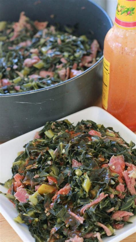 Don't worry, the greens will come to the top but will reduce as the cooking wilts them. Soul Food Collard Greens | Recipe | Cookout food, Greens ...