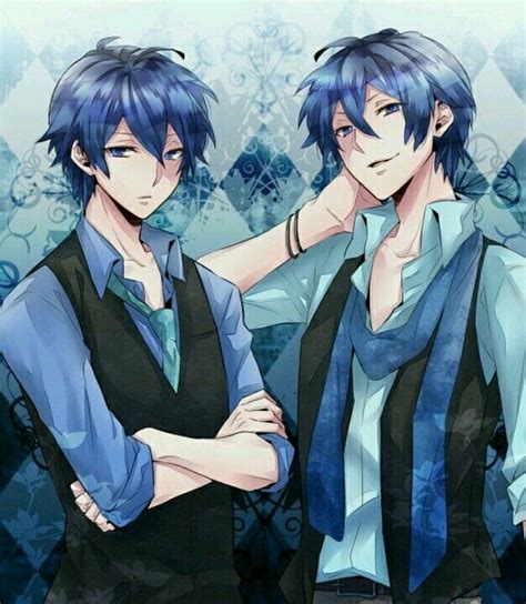 You might not see people with blue hair that often in real life, but any hair color in anime is considered normal. Blue hair anime boy twins | Random Anime guys/boys ♥ ...
