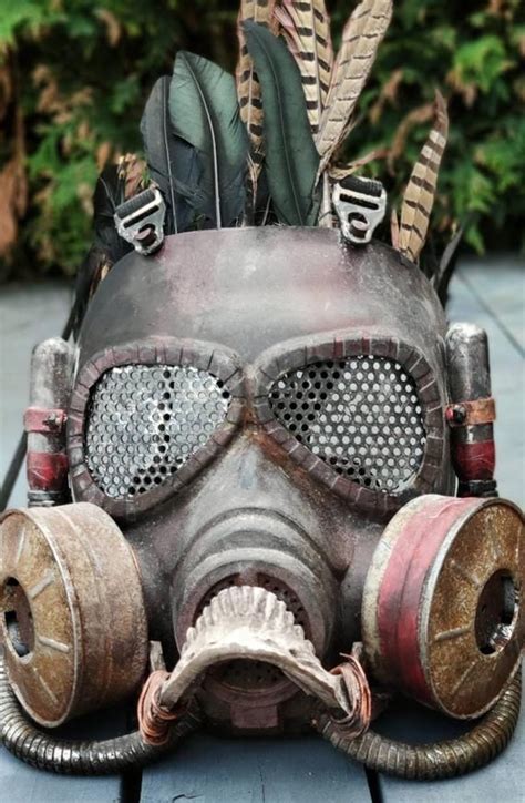 Post Apocalyptic Gas Mask Cosplay Larp Display Ornament Etsy Gas