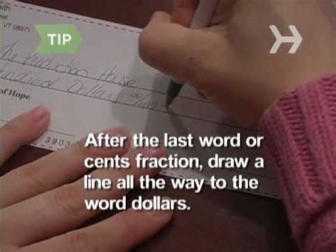Write out the dollar amount in words on the blank line under the pay to the order of section. How to Write a Check - YouTube
