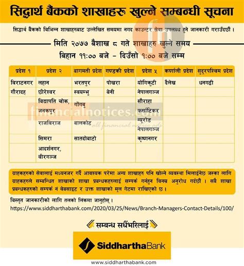 Find out the best credit card according to your lifestyle. SBL Banking Hours Notice Siddhartha Bank