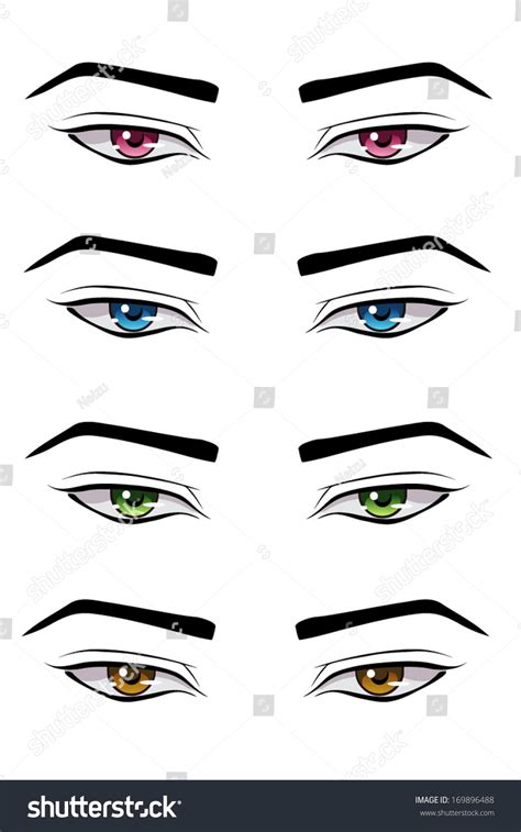 Just a quick tutorial featuring 4 different types of anime eyes for male and female. Set Male Anime Style Eyes Different Stock Vector 169896488 - Shutterstock