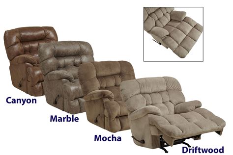 Colson Chaise Rocker Recliner With Heat And Massage In Mocha Fabric By Catnapper 4624 2 Mo