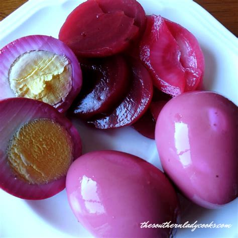 Red Beet Pickled Eggs The Southern Lady Cooks